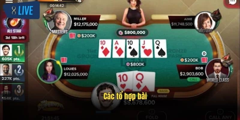 Cách Chơi Poker Trực Tuyến Hiệu Quả Tại Nhà Cái 8Live 3 cac-to-hop-bai